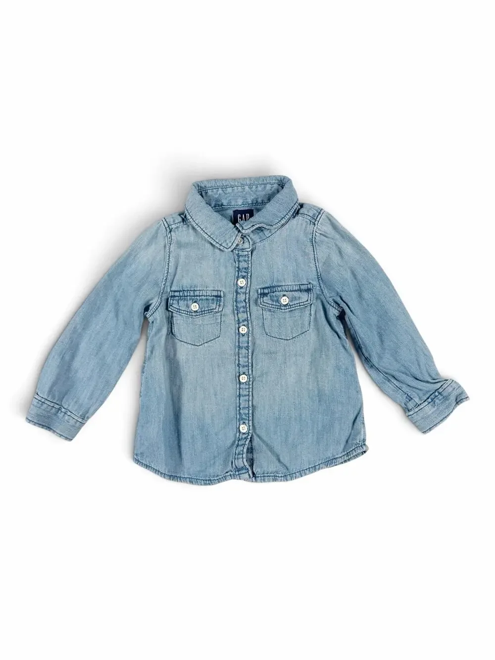 Gap Denim Chambray Button Front Shirt Toddler 18–24 Months